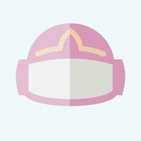 icono vr casco. relacionado a 3d visualización símbolo. plano estilo. sencillo diseño editable. sencillo ilustración vector