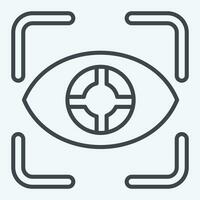 icono ojo seguimiento. relacionado a 3d visualización símbolo. línea estilo. sencillo diseño editable. sencillo ilustración vector