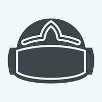 Icon VR Helmet. related to 3D Visualization symbol. glyph style. simple design editable. simple illustration vector