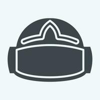 icono vr casco. relacionado a 3d visualización símbolo. glifo estilo. sencillo diseño editable. sencillo ilustración vector