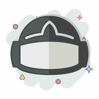 Icon VR Helmet. related to 3D Visualization symbol. comic style. simple design editable. simple illustration vector