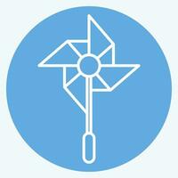 Icon Windmill. related to Amusement Park symbol. blue eyes style. simple design editable. simple illustration vector