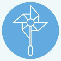 Icon Windmill. related to Amusement Park symbol. blue eyes style. simple design editable. simple illustration vector