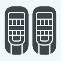Icon Snowshoes. related to Alaska symbol. glyph style. simple design editable. simple illustration vector