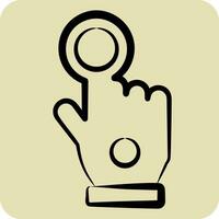 Icon Wired Glove. related to 3D Visualization symbol. hand drawn style. simple design editable. simple illustration vector