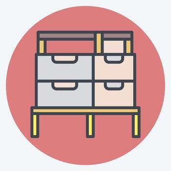 Icon Containers. related to Apiary symbol. color mate style. simple design editable. simple illustration vector