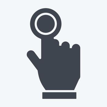 Icon Wired Glove. related to 3D Visualization symbol. glyph style. simple design editable. simple illustration vector