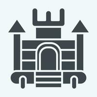 Icon Inflatable Castle. related to Amusement Park symbol. glyph style. simple design editable. simple illustration vector
