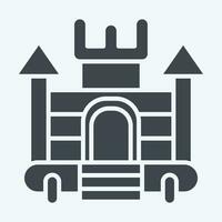 Icon Inflatable Castle. related to Amusement Park symbol. glyph style. simple design editable. simple illustration vector