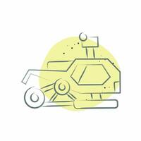 Icon Snowmobile. related to Alaska symbol. Color Spot Style. simple design editable. simple illustration vector