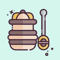 Icon Honey Jar. related to Apiary symbol. MBE style. simple design editable. simple illustration vector