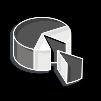 Icon Pie Chart. related to 3D Visualization symbol. glossy style. simple design editable. simple illustration vector