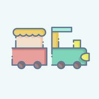 Icon Train. related to Amusement Park symbol. doodle style. simple design editable. simple illustration vector