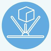Icon Hologram. related to 3D Visualization symbol. blue eyes style. simple design editable. simple illustration vector