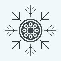 Icon Snowlakes. related to Alaska symbol. glyph style. simple design editable. simple illustration vector