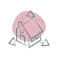Icon Architectural Design. related to 3D Visualization symbol. Color Spot Style. simple design editable. simple illustration vector