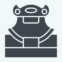 Icon Ulu Blade. related to Alaska symbol. glyph style. simple design editable. simple illustration vector