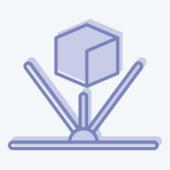 Icon Hologram. related to 3D Visualization symbol. two tone style. simple design editable. simple illustration vector