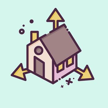 Icon Architectural Design. related to 3D Visualization symbol. MBE style. simple design editable. simple illustration vector