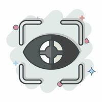 Icon Eye Tracking. related to 3D Visualization symbol. comic style. simple design editable. simple illustration vector