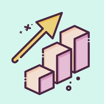 icono bar cuadro. relacionado a 3d visualización símbolo. mbe estilo. sencillo diseño editable. sencillo ilustración vector