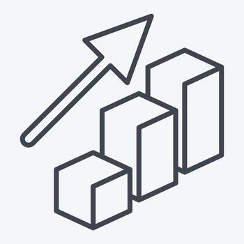 icono bar cuadro. relacionado a 3d visualización símbolo. línea estilo. sencillo diseño editable. sencillo ilustración vector