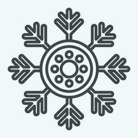 Icon Snowlakes. related to Alaska symbol. line style. simple design editable. simple illustration vector