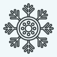 Icon Snowlakes. related to Alaska symbol. line style. simple design editable. simple illustration vector