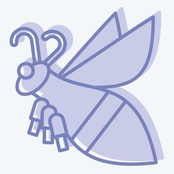 Icon Mountain Bee. related to Apiary symbol. two tone style. simple design editable. simple illustration vector