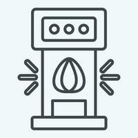 Icon Punching Bag. related to Amusement Park symbol. line style. simple design editable. simple illustration vector