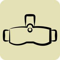 Icon VR Glasses. related to 3D Visualization symbol. hand drawn style. simple design editable. simple illustration vector