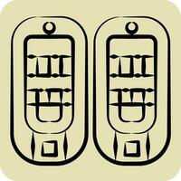 Icon Snowshoes. related to Alaska symbol. hand drawn style. simple design editable. simple illustration vector