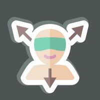 Sticker Virtual Reality. related to 3D Visualization symbol. simple design editable. simple illustration vector