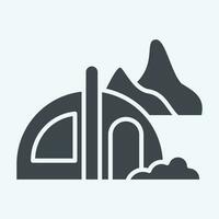 Icon Camping. related to Alaska symbol. glyph style. simple design editable. simple illustration vector