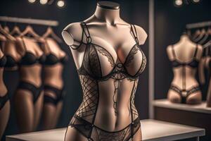 Sensual lingerie on a mannequin. ai generative photo