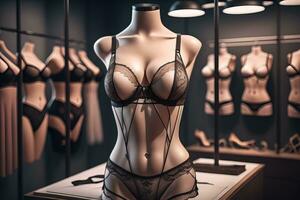 Sensual lingerie on a mannequin. ai generative photo