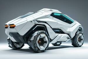 a brand-less generic concept car in studio environment. ai generative photo