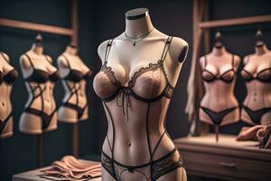 Sensual lingerie on a mannequin. ai generative photo