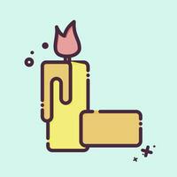 Icon Candle. related to Apiary symbol. MBE style. simple design editable. simple illustration vector