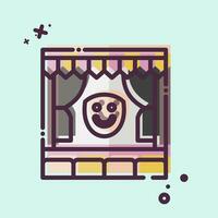 Icon Stage. related to Amusement Park symbol. MBE style. simple design editable. simple illustration vector