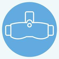 Icon VR Glasses. related to 3D Visualization symbol. blue eyes style. simple design editable. simple illustration vector