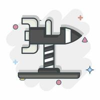 Icon Spring Swing Rocket. related to Amusement Park symbol. comic style. simple design editable. simple illustration vector