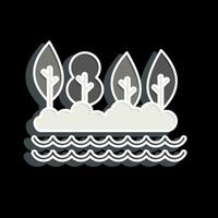 Icon Lake. related to Alaska symbol. glossy style. simple design editable. simple illustration vector