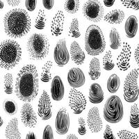 Black and White doodles abstract seamless background with stroke line. vector