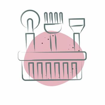 Icon Beekeeper Tool. related to Apiary symbol. Color Spot Style. simple design editable. simple illustration vector