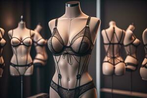 Sensual lingerie on a mannequin. ai generative photo