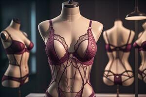 Sensual lingerie on a mannequin. ai generative photo