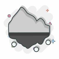 Icon Iceberg. related to Alaska symbol. comic style. simple design editable. simple illustration vector