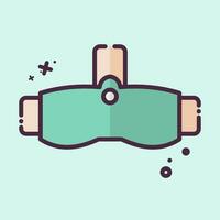 icono vr lentes. relacionado a 3d visualización símbolo. mbe estilo. sencillo diseño editable. sencillo ilustración vector