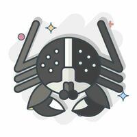 Icon Alaskan King Crab. related to Alaska symbol. comic style. simple design editable. simple illustration vector